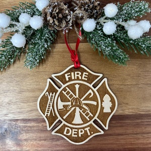 Fireman Ornament, Fireman Christmas Ornament, First Responder, Firefighter Ornament, Firefighter Christmas Ornament, Fire Department image 1