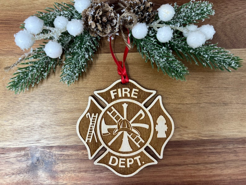Fireman Ornament, Fireman Christmas Ornament, First Responder, Firefighter Ornament, Firefighter Christmas Ornament, Fire Department image 1