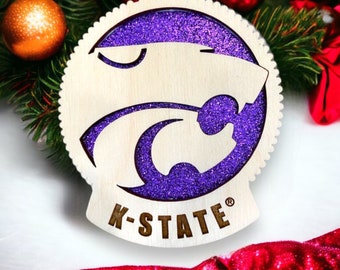 Kansas State University Ornament, K State Wildcats, Kansas State Wild Cats, K State Basketball, Kansas State Gift, Kansas State logo