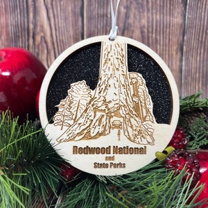 Redwood National Park Ornament ** Redwood Forest Ornament ** Redwood Mountain ** National- und Staatsparks ** Redwoods in Yosemite Geschenk **