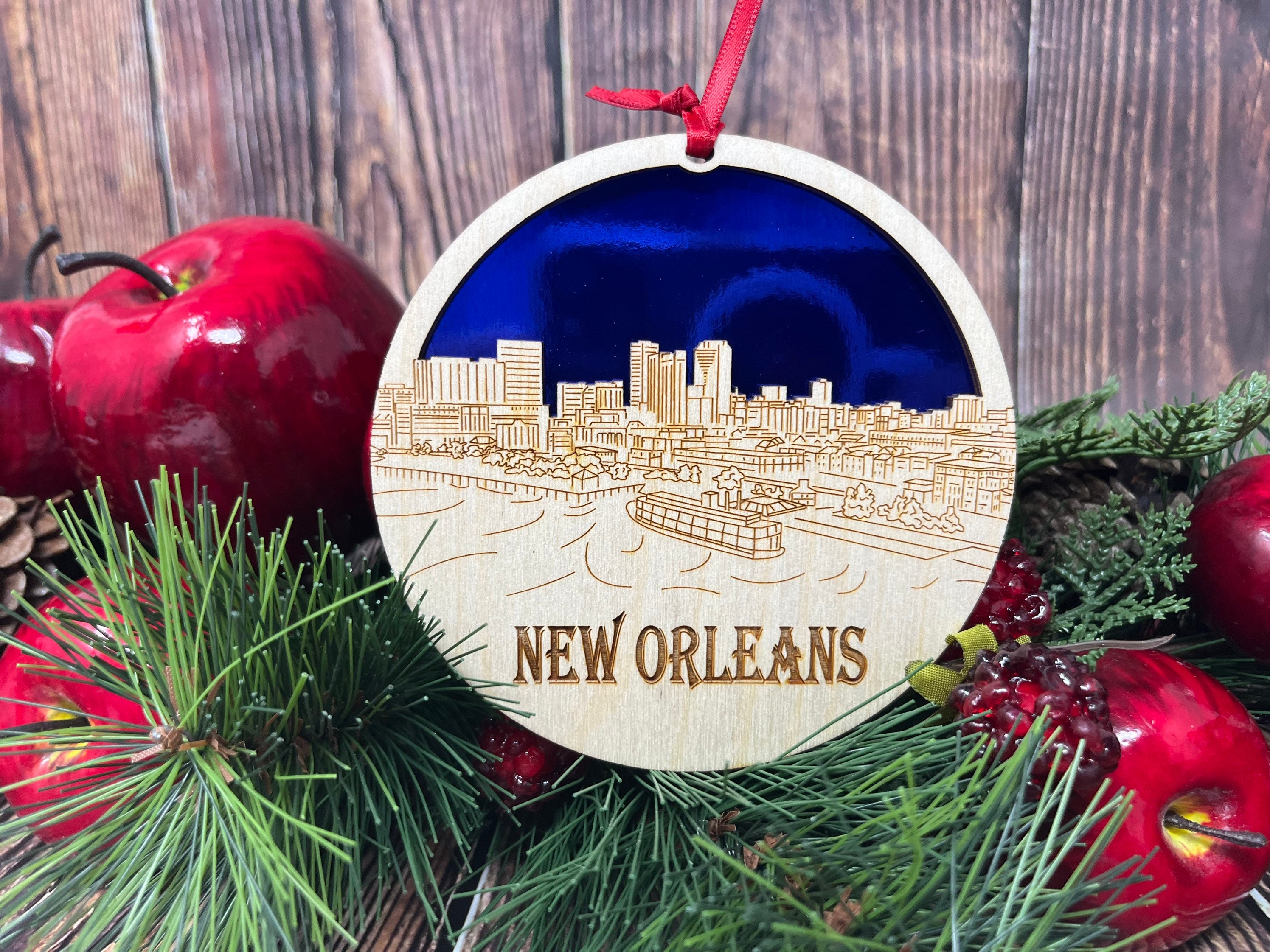 New Orleans Skyline Ornament new Orleans Ornament new Etsy