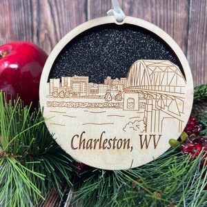 Charleston WV**Charleston Skyline Ornament **Charleston Ornament **Charleston Skyline** West Virginia Ornament** Charleston Décor