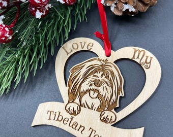 Tibetan Terrier Dog, Tibetan Terrier Dog Ornament, Tibetan Terrier Dog Breed, Tibetan Terrier Dog Gifts, I Love My Tibetan Terrier Dog