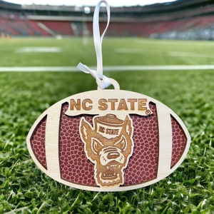 NC State Football, NC State ornament, nc state, Wolfpack Christmas, NC State, nc state university, nc state college, nc state gift