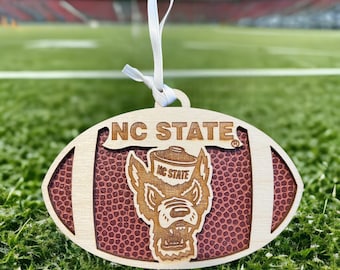 NC State Football, NC State ornament, nc state, Wolfpack Christmas, NC State, nc state university, nc state college, nc state gift