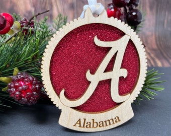 Alabama ornaments, Alabama Tide, Alabama roll tide, Crimson tide football, Alabama Christmas, Roll Tide gift, Alabama University, Holiday