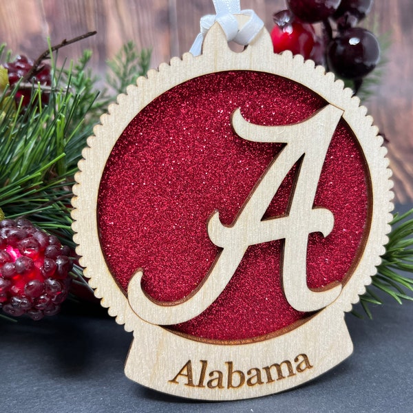 Alabama ornaments, Alabama Tide, Alabama roll tide, Crimson tide football, Alabama Christmas, Roll Tide gift, Alabama University, Holiday