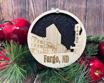 Fargo Skyline Ornament **Fargo Skyline** Fargo Skyline** Fargo ND** Fargo North Dakota** North Dakota Ornament** Fargo Dekor**Fargo Geschenk