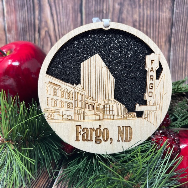 Fargo Skyline Ornament **Fargo Ornament **Fargo Skyline** Fargo ND** Fargo North Dakota** North Dakota Ornament** Fargo Décor**Fargo Gift