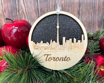 Toronto Skyline Christmas Ornament ** Toronto Ornament**Toronto Skyline**Toronto Gift**Toronto skyline ornament**City of Toronto