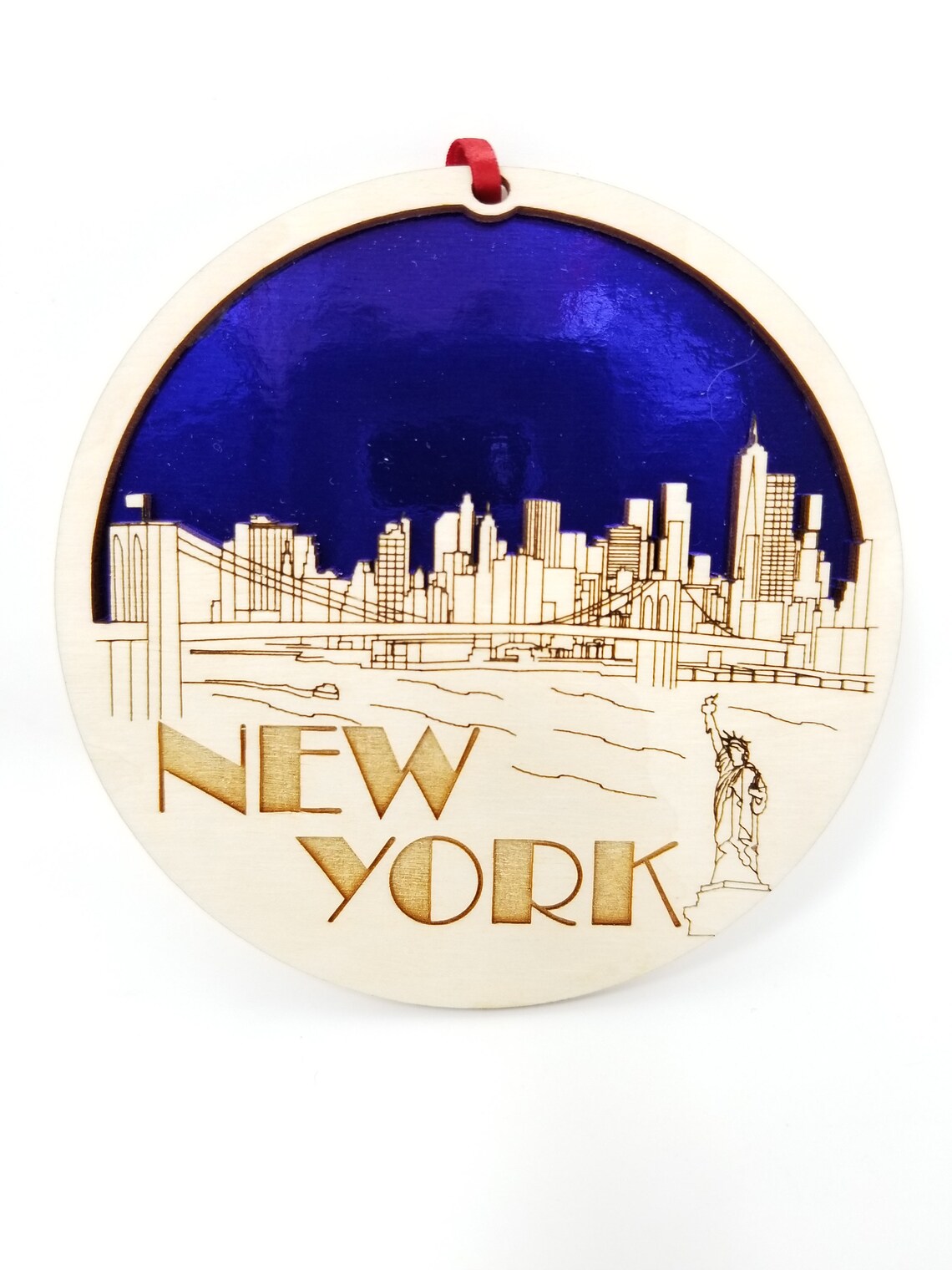 New York City Skyline Christmas Ornament New York City Etsy