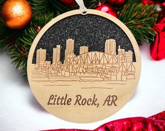Little Rock Skyline Ornament ** Little Rock Ornament ** Little Rock AR** Little Rock Arkansas ** Arkansas Ornament** Arkansas Skyline