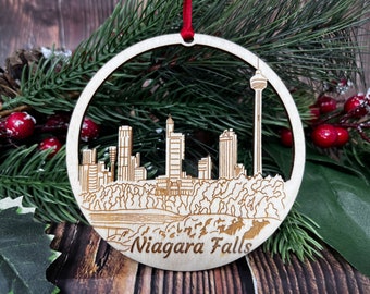 Niagara Falls Skyline Christmas Ornament ** Niagara Falls Ornament*Niagara Falls Skyline, Niagara Falls Gift, Niagara Falls skyline ornament