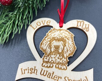 Irish Water Spaniel, Irish Water Spaniel Ornament, Spaniel Ornament, Spaniel Breeds, Irish Water Spaniel Gifts