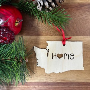 Washinton is mijn huis, Washington Ornament, Washington State Ornament, Washington Kerst ornament, ik hou van Washington, State ornament
