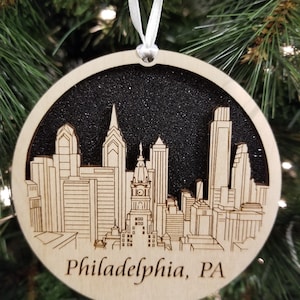 Philadelphia Skyline Christmas Ornament *** Philadelphia Ornament *** Philadelphia,Philadelphia Skyline, Philadelphia PA, Brotherly Love image 5
