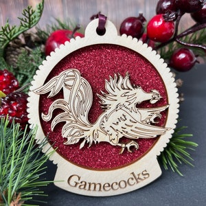 South Carolina Ornament, Gamecocks, Carolina Gamecocks, Gamecocks, South Carolina Gift, Gamecocks Gift, South Carolina Gamecock Christmas