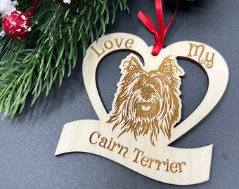 Cairn Terrier Dog, Cairn Terrier Ornament, Cairn Terrier Breed, Cairn Terrier Gifts, I Love My Cairn Terrier