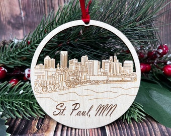 Saint Paul Skyline Ornament **Saint Paul Ornament **Saint Paul Skyline** Saint Paul MN** Saint Paul Minnesota** Minnesota Ornament**