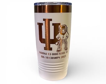 Indiana Tumbler, Engraved, Personalized, Big Ten Champions