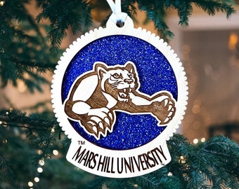 Mars Hill ornaments, Mars Hill University, marshill gift, mars hill college, Mars Hill Christmas, Mars Hill Lions