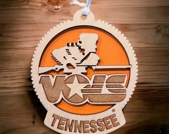 Tennessee Vols Ornament, Tennessee Volunteers, Tennessee Christmas, Knoxville TN, Tennessee University, University of Tennessee, Ornament