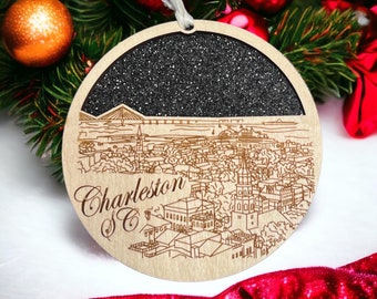 Charleston SC**Charleston Skyline Ornament **Charleston Ornament **Charleston Skyline ** Charleston South Carolina** South Carolina Ornament