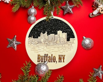 Buffalo Ornament, Buffalo Skyline Ornament, Buffalo New York, Buffalo Bills, Buffalo Bills Ornament,Buffalo Gift, Buffalo Christmas Ornament