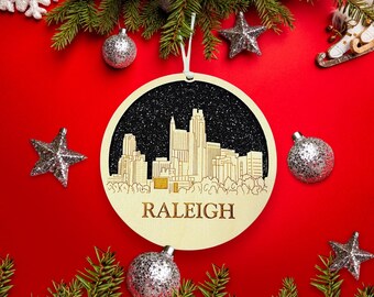 Raleigh Skyline Ornament **Raleigh Ornament ** Raleigh NC** Raleigh North Carolina** North Carolina Ornament**Raleigh decor**Raleigh Gift