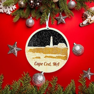 Adorno de Cape Cod **Adorno de la costa de Massachusetts **Regalos de Cape Cod**Costa Nacional de Cape Cod**Regalo de playa de Cape Cod**