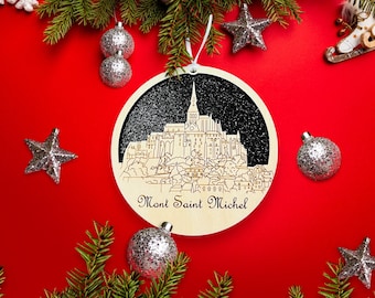 Mont Saint Michel, Mont Saint Michel Ornament, Mont Saint Michel Normandy France, Mont Saint Michel Gift, Mont Saint Michel Gift