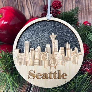 Seattle Skyline Ornament **Seattle Ornament **Seattle Skyline** Seattle WA** Seattle Washington** Washington Ornament** Seattle Décor