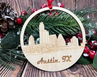 Austin Skyline Ornament **Austin Ornament **Austin Skyline** Austin TX** Austin Texas** Texas Ornament** Austin Décor