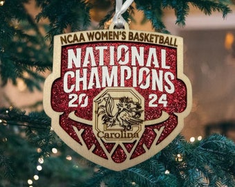 South Carolina Ornament, Lady Gamecocks, Gamecock Basketball, Gamecocks National Champions, 2024 Champions, Dawn Staley, SC Gamecocks Champs