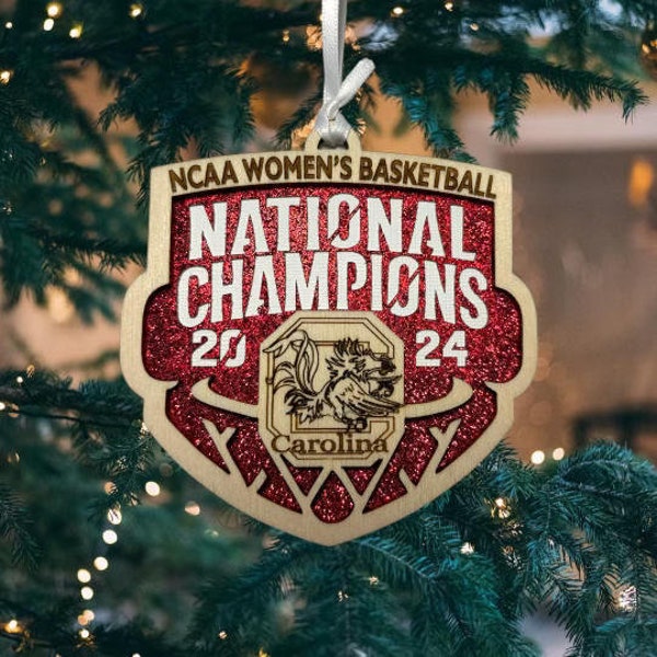 South Carolina Ornament, Lady Gamecocks, Gamecock Basketball, Gamecocks National Champions, 2024 Champions, Dawn Staley, SC Gamecocks Champs