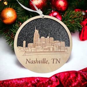 Nashville Skyline Weihnachtsverzierung, Nashville Tennessee Ornament, Nashville Ornament, Nashville Skyline, Tennessee Ornament, Nashville TN