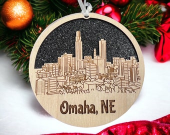 Omaha Skyline Ornament **Omaha Ornament **Omaha Skyline** Omaha NE** Omaha Nebraska**Nebraska Ornament** Omaha Décor** Omaha Gift