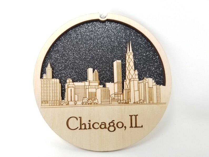 Chicago Skyline Christmas Ornament 