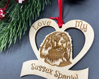 Sussex Spaniel Dog, Sussex Spaniel Ornament, Sussex Spaniel Breed, Sussex Spaniel Gifts, Love My Sussex Spaniel