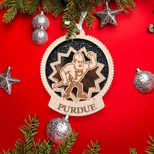 Handmade Purdue Pete Ornament – Personalized Boilermakers Football Gift