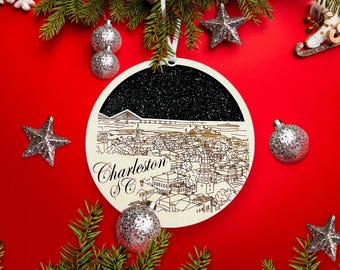 Charleston SC**Charleston Skyline-ornament **Charleston-ornament **Charleston Skyline ** Charleston South Carolina** South Carolina-ornament