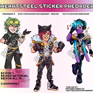 PREORDER: League of Legends Heartsteel Stickers || Ezreal Sett Aphelios