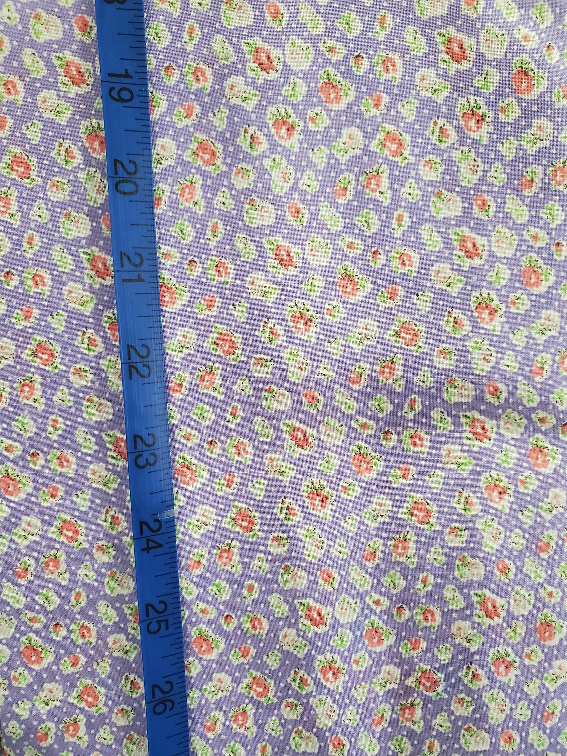 Vintage Treasures From the Attic Purple Calico Floral Fabric - Etsy