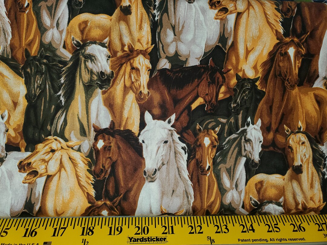 Timeless Treasures Horses Cotton Quilting Fabric 020201111220 Etsy
