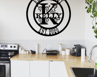 Flur Round, Digital Download, Metal Monogram