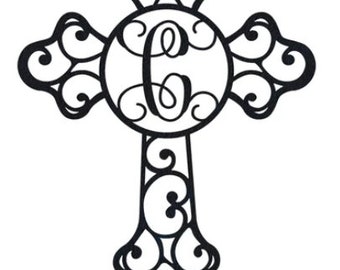 Cross Monogram, Digital download, custom monogram