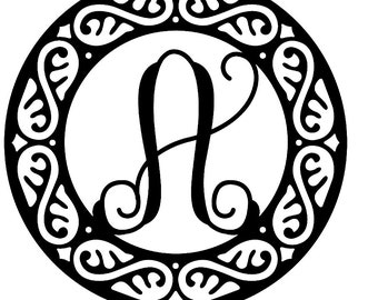 Monogram Letter Design A-Z - dxf - svg - Digital Download - Laser Cut - CNC - Plasma Water jet - Vector - Cut Files