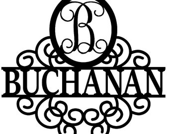 Personalized Monogram, Cut File Digital Sign