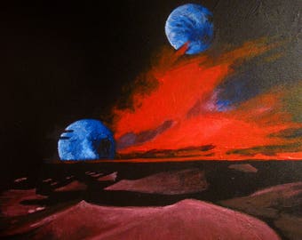 Print - original painting - Dune - sizes 8" x 12" to poster