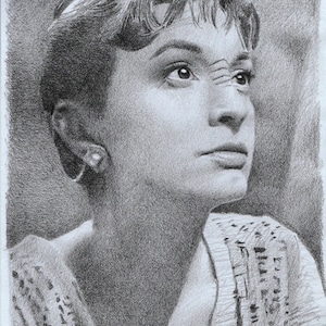 Impresión - dibujo a lápiz - Kira Nerys de Deep Space 9 - tamaños 8" x 12" para póster
